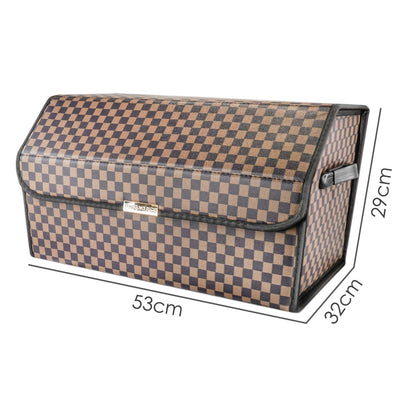 Gingham Brown