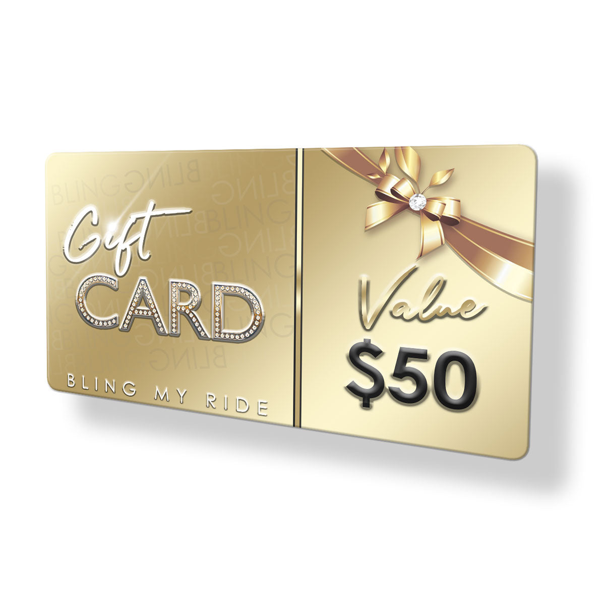 Bling My Ride gift card is ideal for birthday present or if you just looking for gift ideas