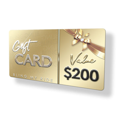 Bling My Ride gift card is perfect option for any occasion when you have run out of gift ideas